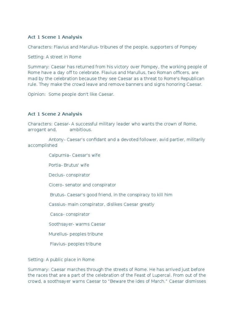 Julius Caesar Analysis | PDF | Marcus Junius Brutus The Younger | Mark Antony