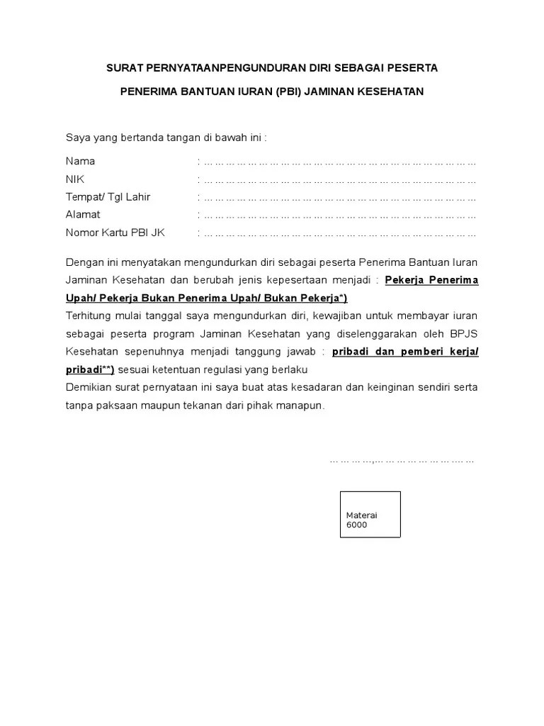Fungsi surat paklaring · 1. Surat Pernyataan Pbi Keluar Pdf