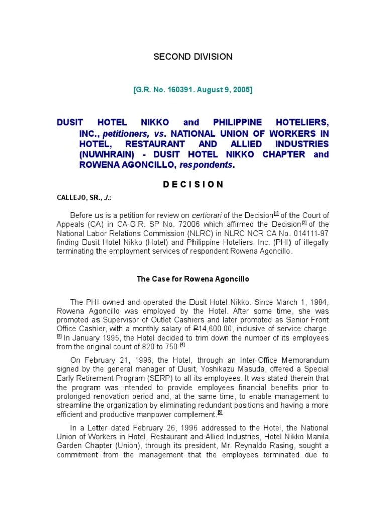 Labor Cases | PDF | Employment | Judgment (Law)