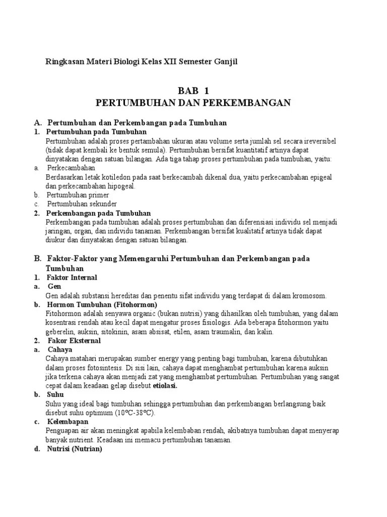 Yuk Cek 10+ Pembahasan Materi Biologi Kelas 12 Semester 1 Kurikulum 2013 Revisi [Terlengkap] 