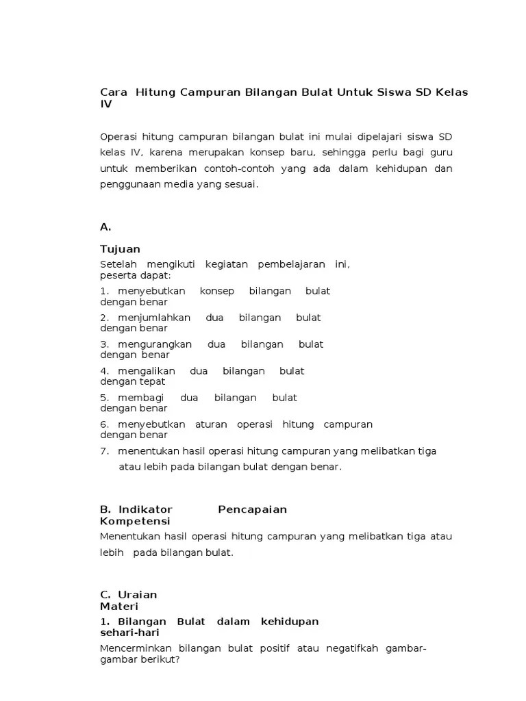 Matematika untuk siswa sd mi kelas iii jilid 3. Contoh Soal Operasi Hitung Campuran