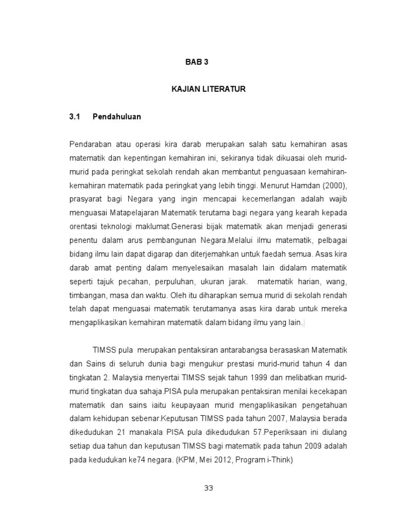 Dalam hal ini, membuat kajian literatur adalah. Bab 3 Kajian Literatur Pdf