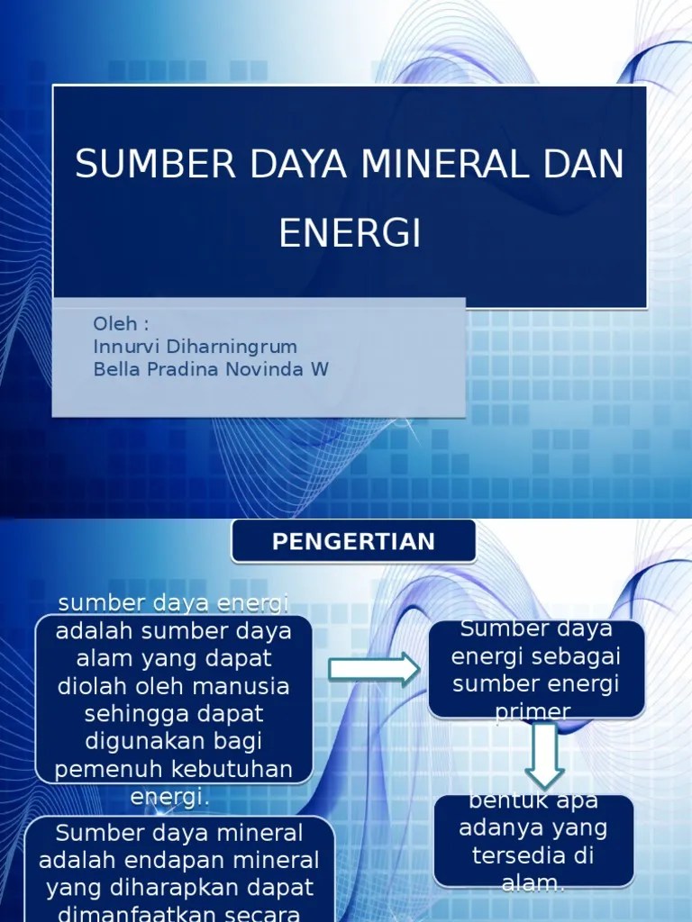 Sumber Daya Mineral Dan Energi | PDF