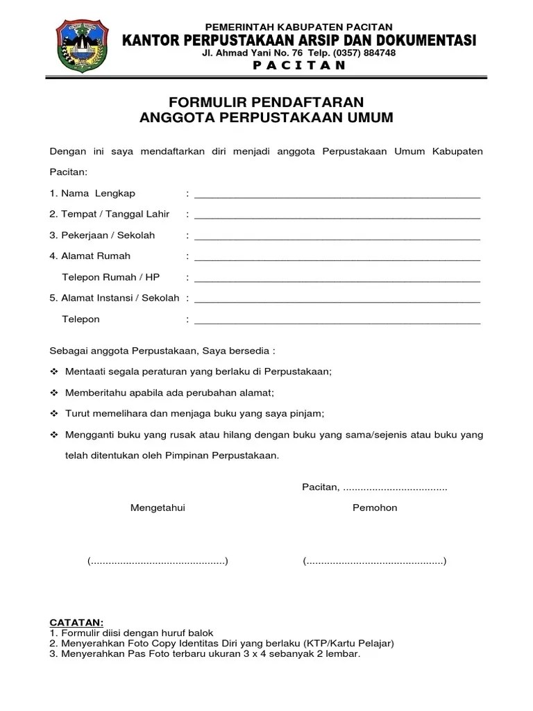 28 - Formulir Anggota | PDF