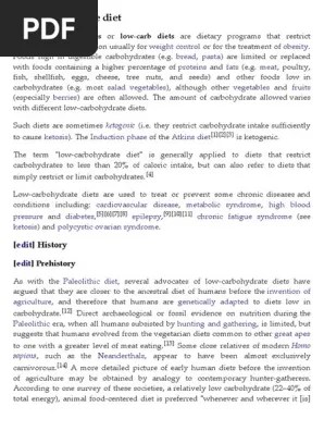 Low Carb Low Carbohydrate Diet Ketosis