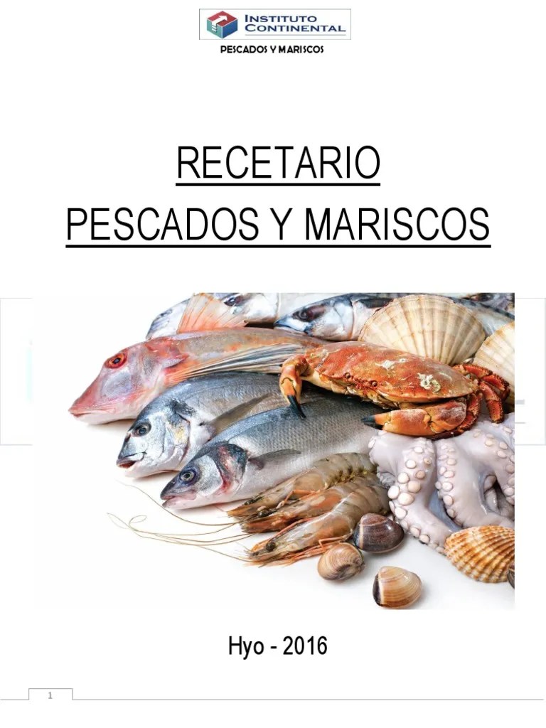 Recetario Pescados Y Mariscos (Perú) | PDF | Mariscos | Salsa