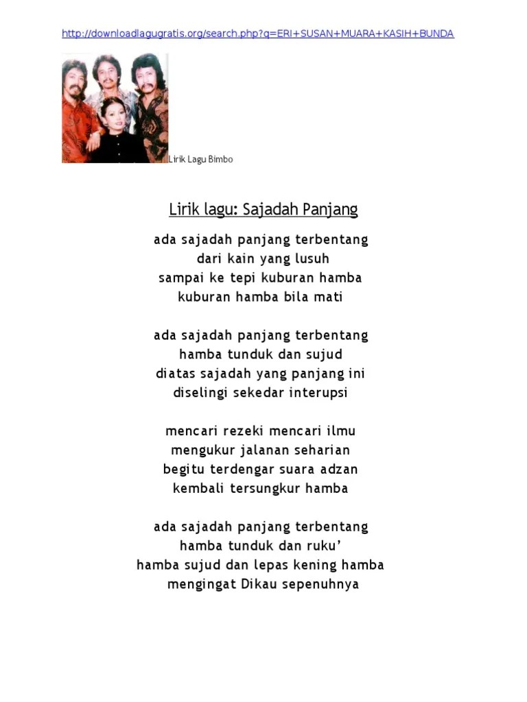 Di bawah ini adalah lirik terbaru dari blog lirik terbaru 2018. Lirik Lagu Bunda Eri Susan