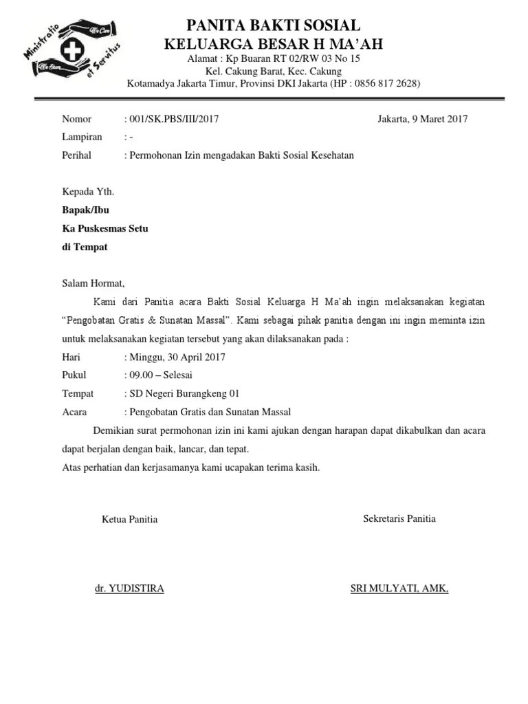 You are on page 1 of 1. Contoh Surat Izin Bakti Sosial Pdf