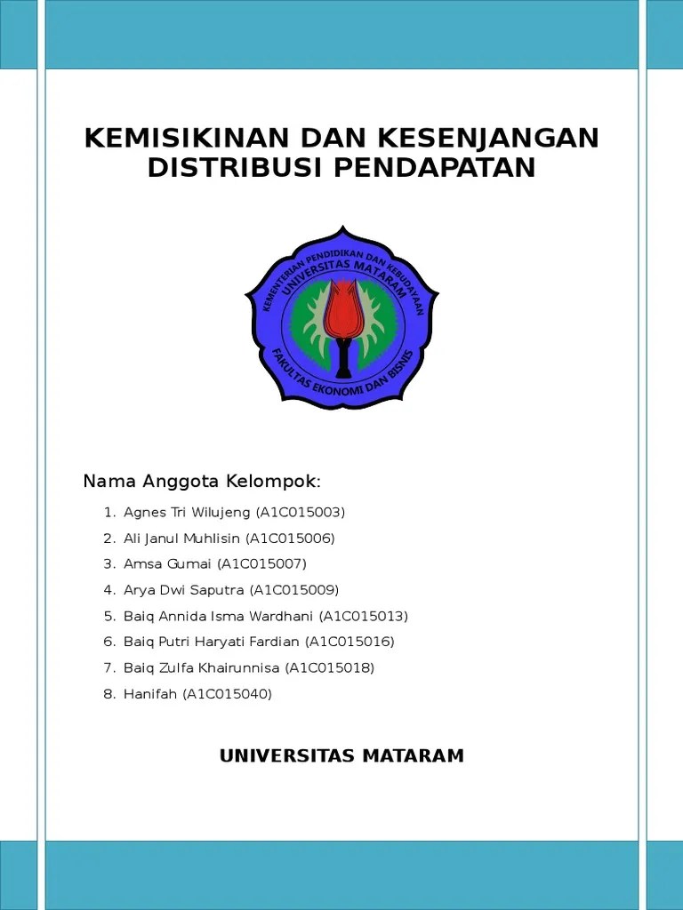 Selama proses pembangunan indonesia dalam beberapa waktu . Kemiskinan Dan Kesenjangan Distribusi Pendapatan Pdf