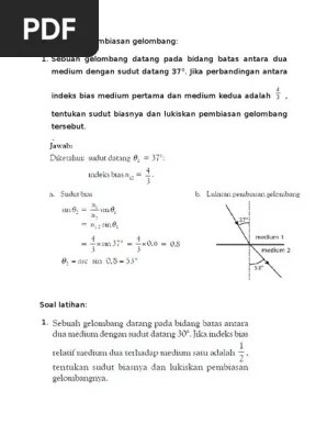 Contoh Soal Pembiasan Gelombang Dan Tes Formatif Pdf 