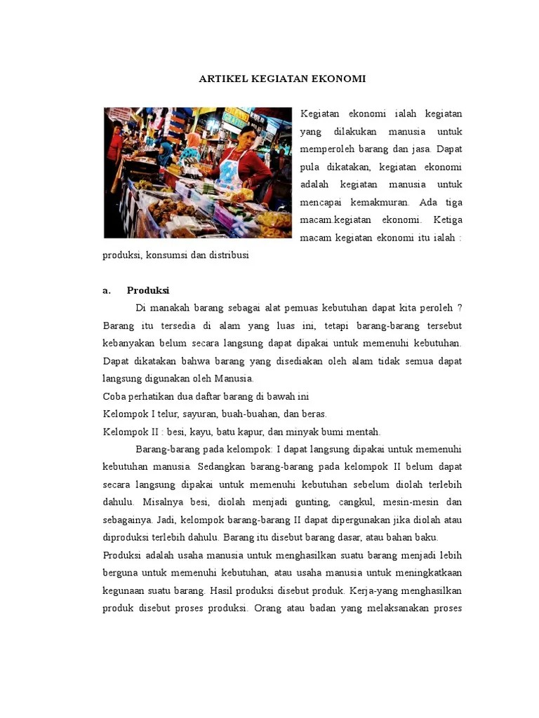 Contoh ekonomi tradisional contoh kegiatan ekonomi tradisional antara lain . Artikel Kegiatan Ekonomi Pdf