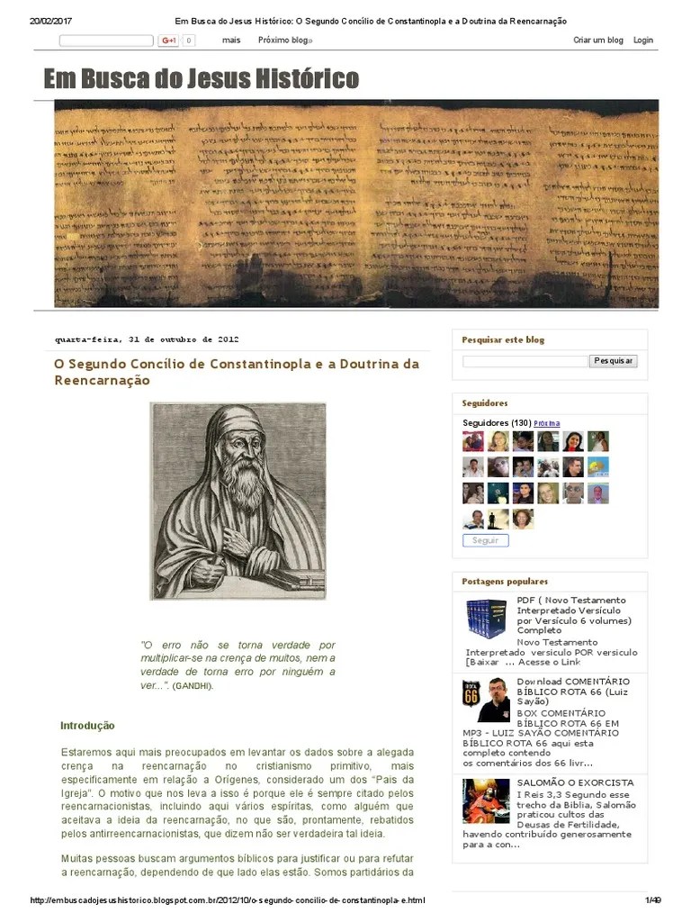 Em Busca Do Jesus Histórico - O Segundo Concílio De Constantinopla E A ...