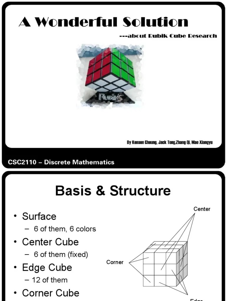 Rubik's Cube | PDF | Discrete Mathematics | Mathematical Concepts