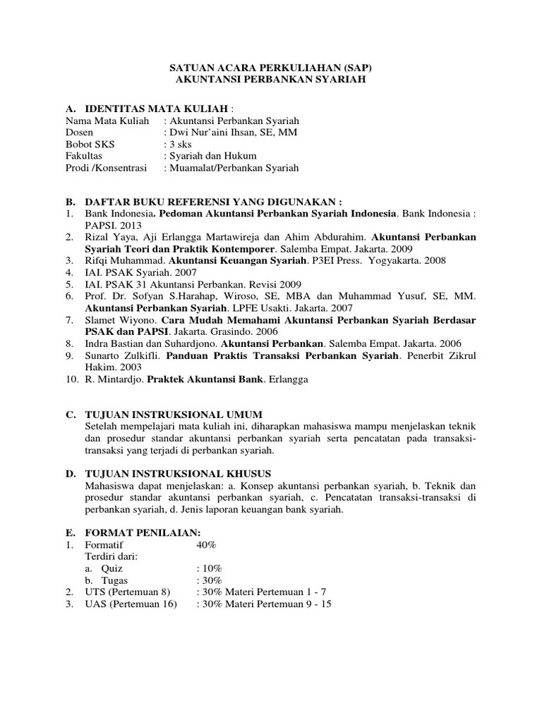 Bank merupakan lembaga keuangan yang legal, maka dari itu, di dalamnya diperlukan . 3717 Ais Database Model File Pertemuanfilecontent Sap Akuntansi Perbankan Syariah Pdf