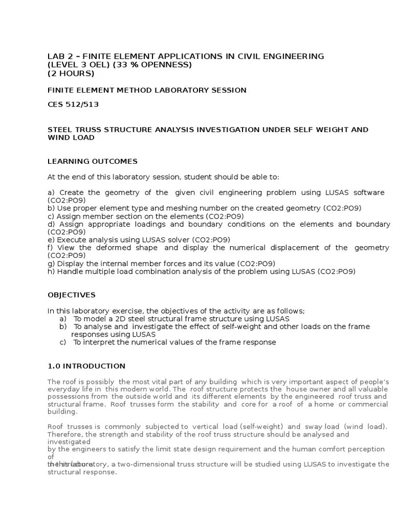 Truss Analysis | PDF | Structural Load | Truss
