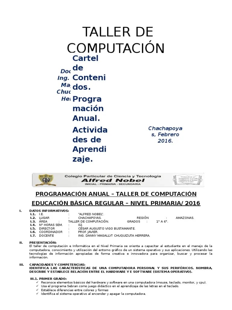 Programacion Computación - 2016 | PDF | Hardware De La Computadora ...
