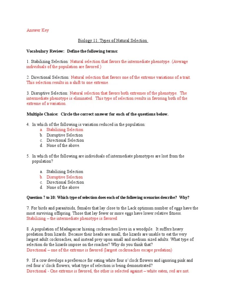 Natural selection is a process by which organisms better suited to their environment are able to survive and reproduce more often. Types Of Natural Selection Pdf Natural Selection Predation