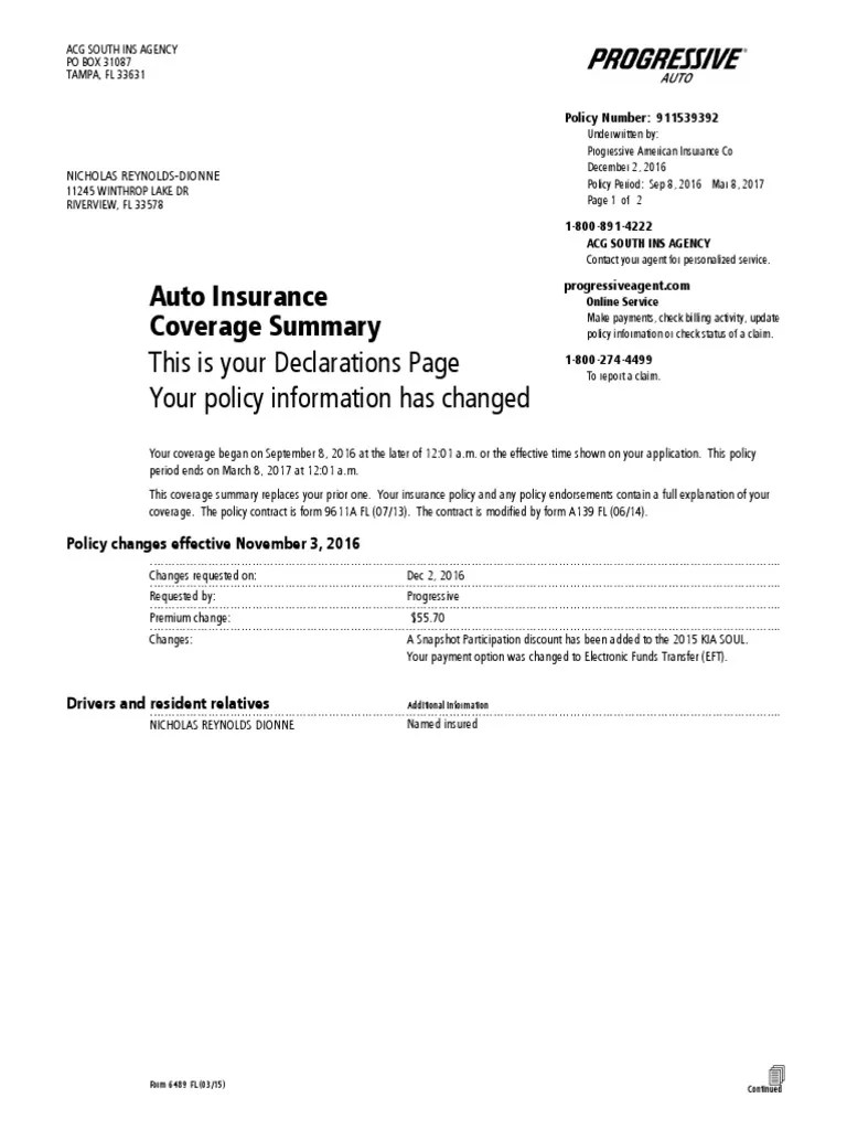 DeclarationsPage.pdf | Deductible | Insurance