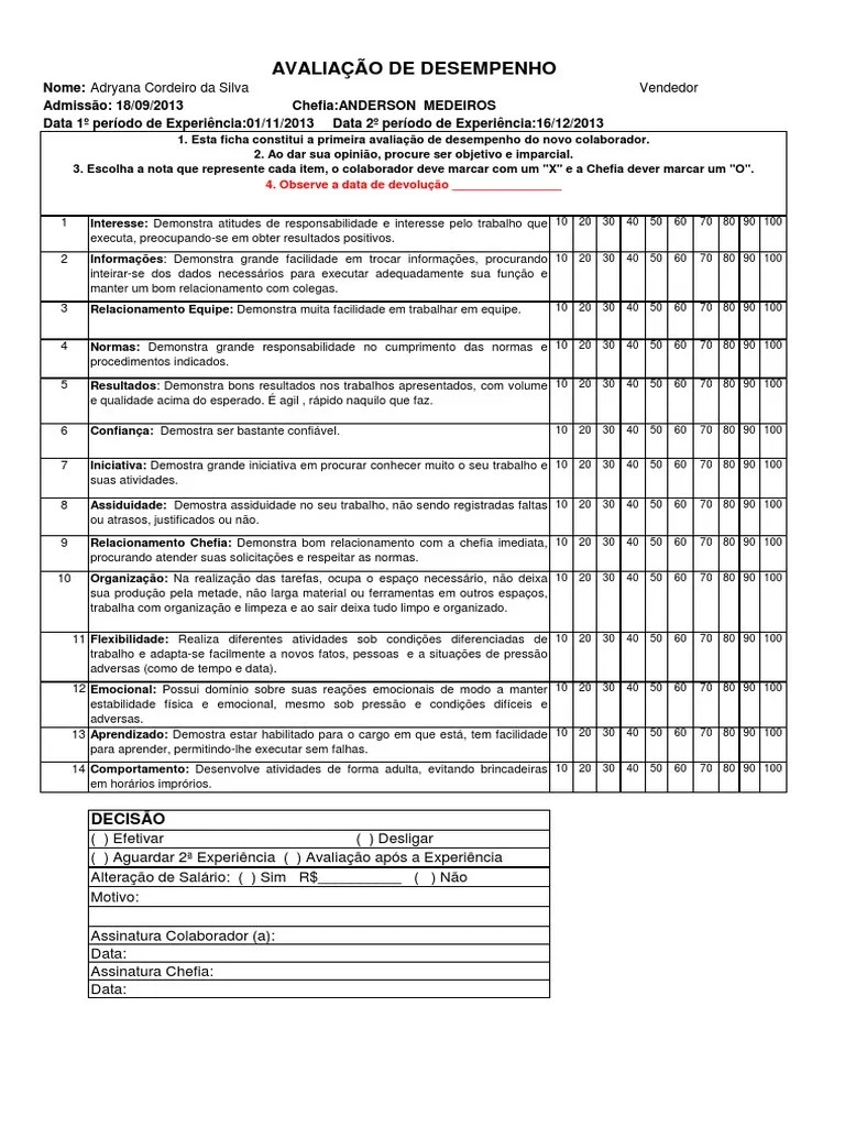 Avaliação De Desempenho | PDF | Avaliação De Desempenho | Experimento
