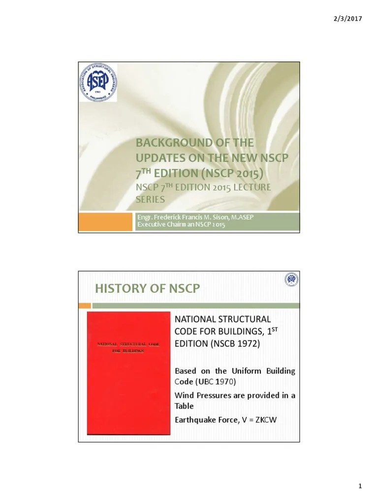 Nscp 2015 Key Updates Overview Pdf Deep Foundation Building