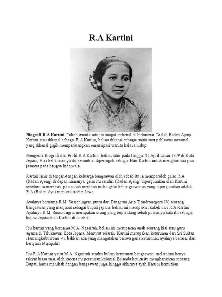 Dimana Raden Ajeng Kartini Dilahirkan