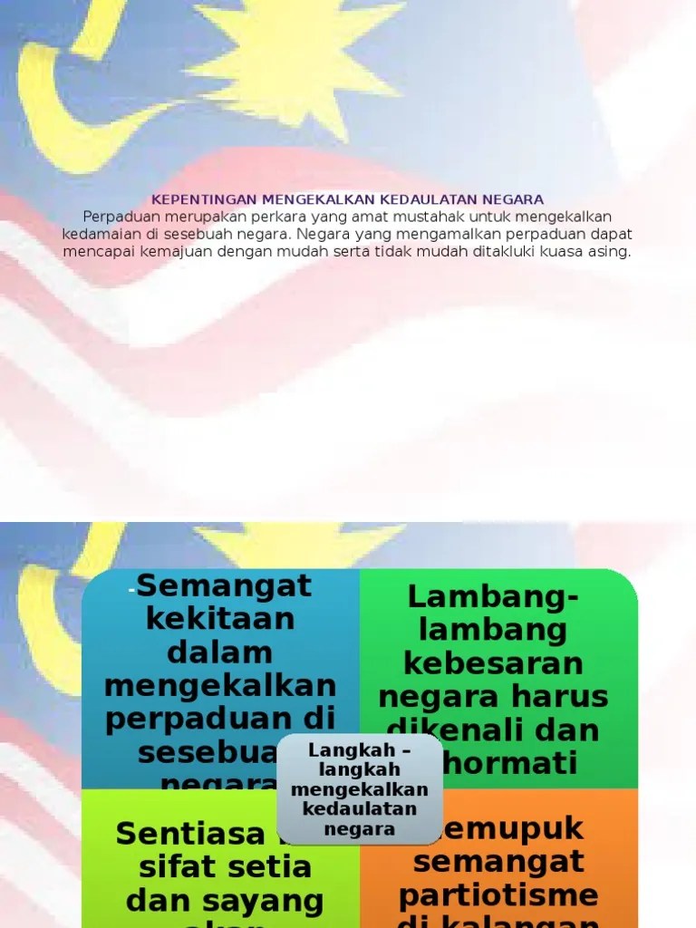 Spm 2011 mengekalkan kedaulatan negara sebagai sebuahnegara yang merdeka mengekalkan pemerintahan sendiri bebas menentukan hala tujunegara . Kedaulatan Pdf