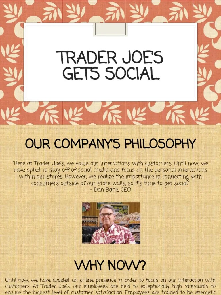 Trader Joes PPTX 1 | PDF | Snapchat | Social Media