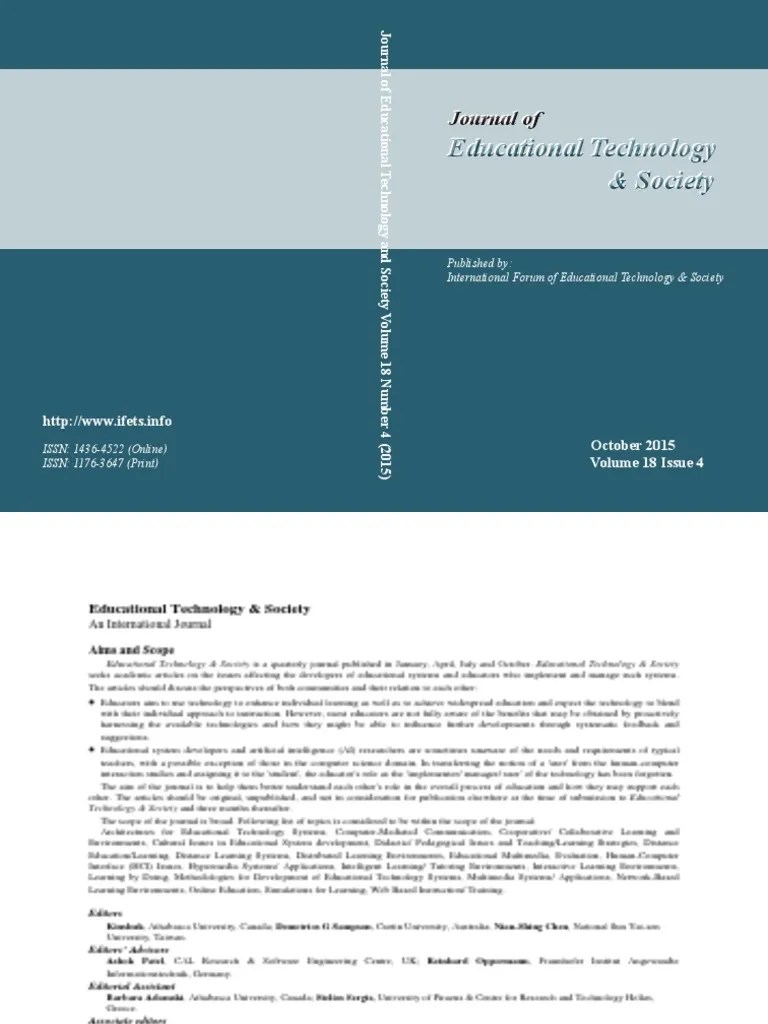 (P) Journal Of Educational Technology And Society PDF | PDF | Art