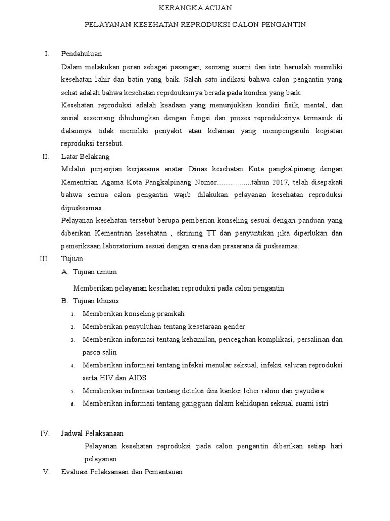 Kerangka Acuan Caten | PDF