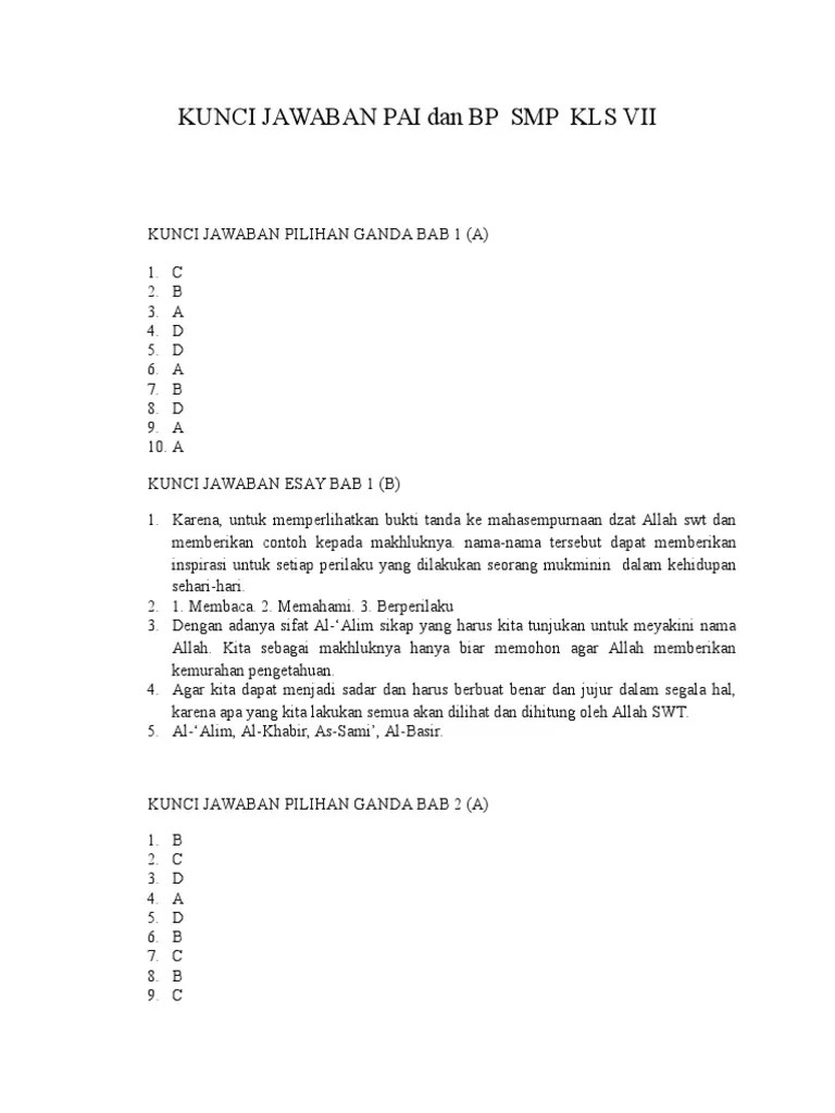 Kunci Jawaban Agama Bab 1 / Jawaban Buku Agama Kelas 12 Masnurul : Download kunci jawaban dan soal soal uts pai kelas 12 sma ma.