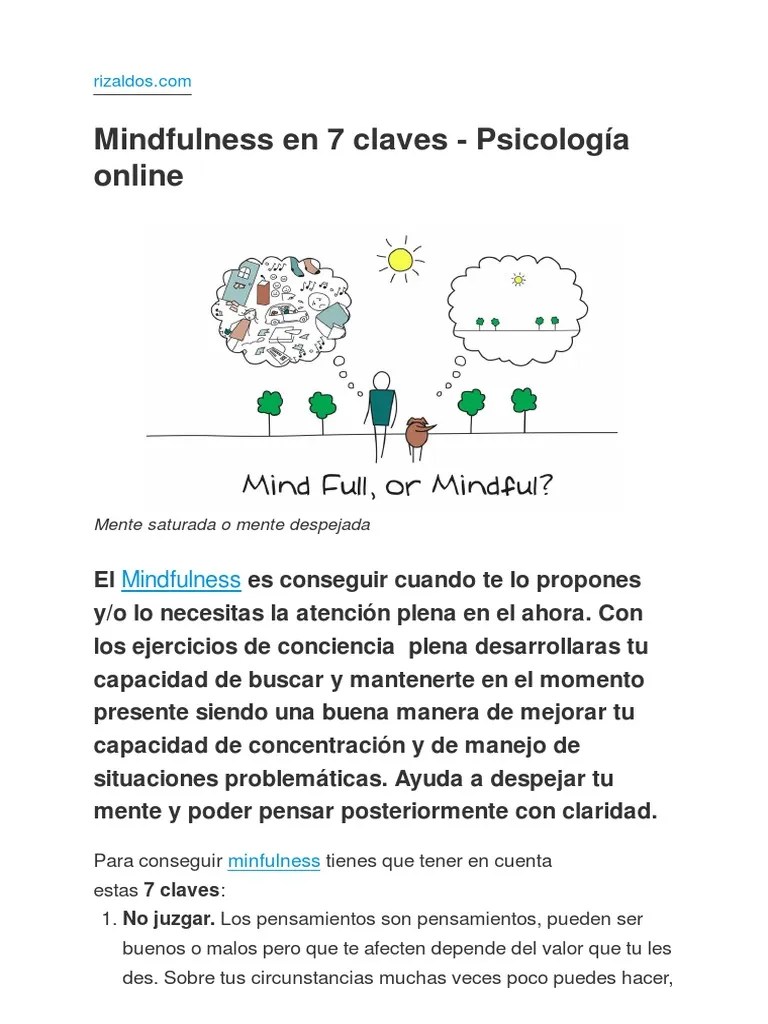 Cómo Practicar Mindfulness: 7 Claves Para Lograr La Atención Plena ...