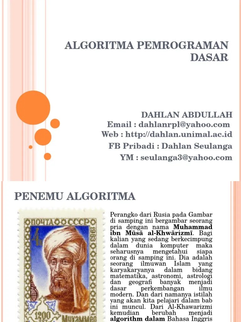 Algoritma Pemrograman Dasar