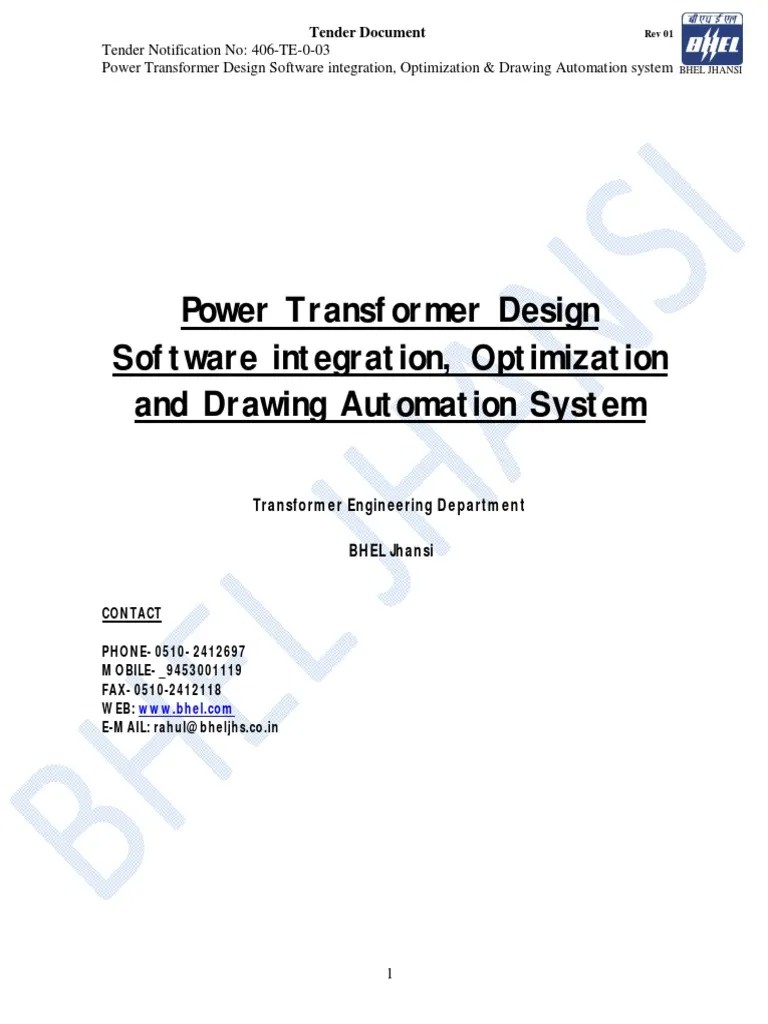 Power Transformer Design Software Integration | PDF | Transformer ...