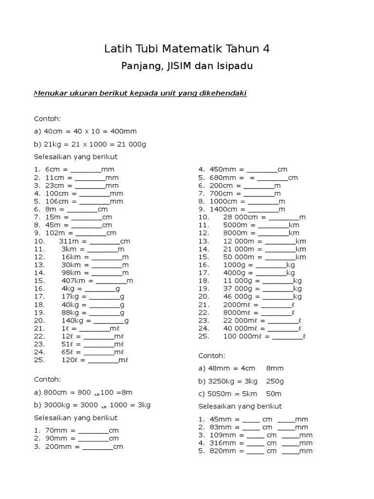 Lorekkan gambar rajah berikut mengikut nilai perpuluhan yang betul. Latih Tubi Matematik Tahun 4 Pdf