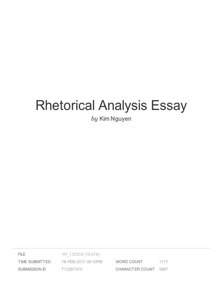 Rhetorical Analysis Essay | PDF | Languages | Language Arts & Discipline