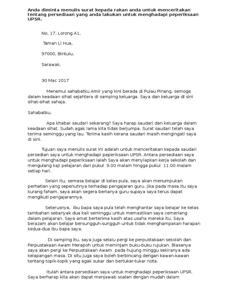 Tujuan penulisan surat kiriman rasmi adalah untuk : Karangan Surat Tidak Rasmi