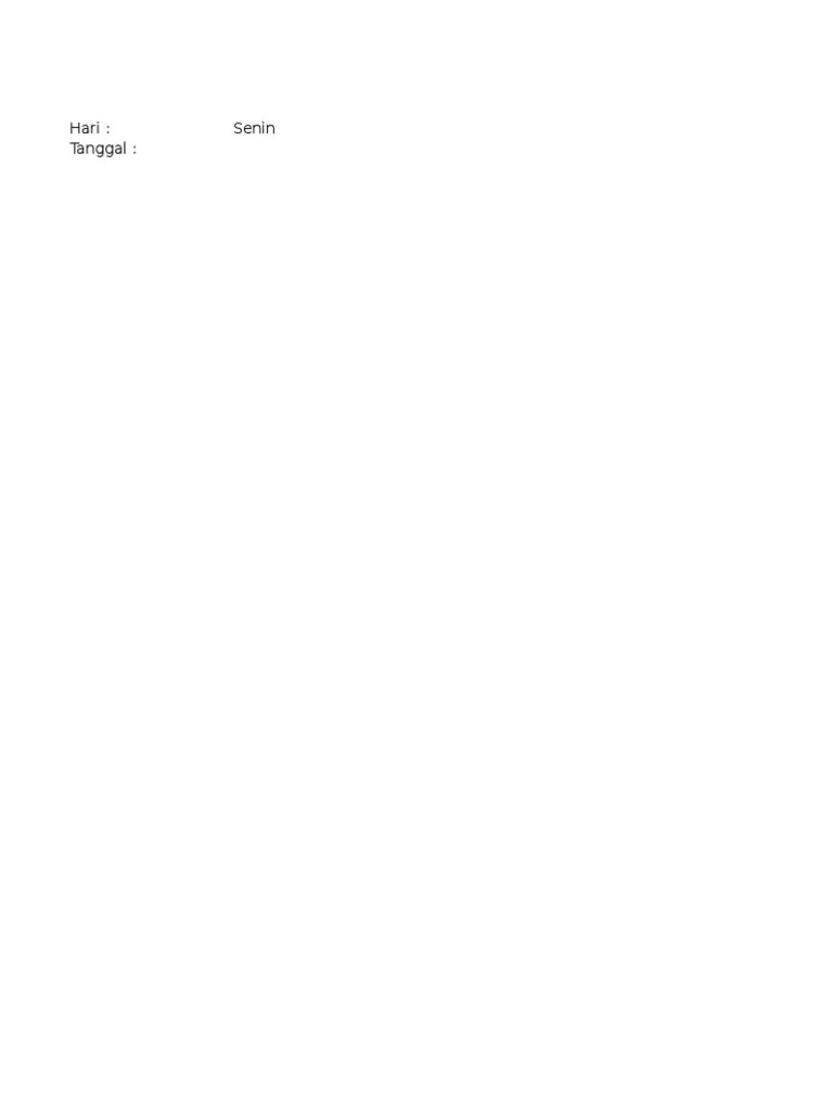 Contoh Jadwal Piket | PDF