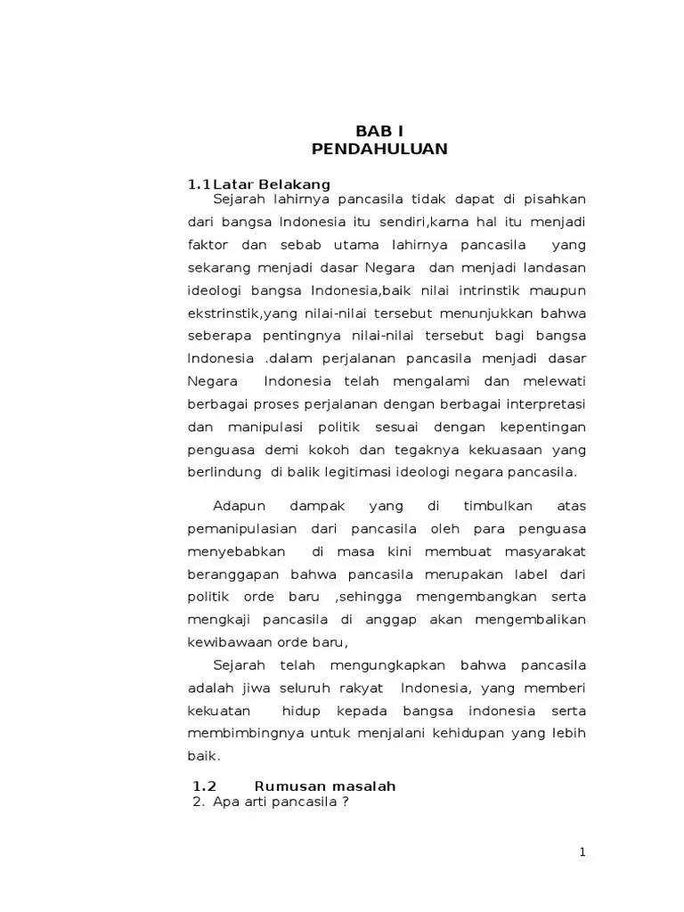 Makalah Sejarah Lahirnya Pancasila | PDF