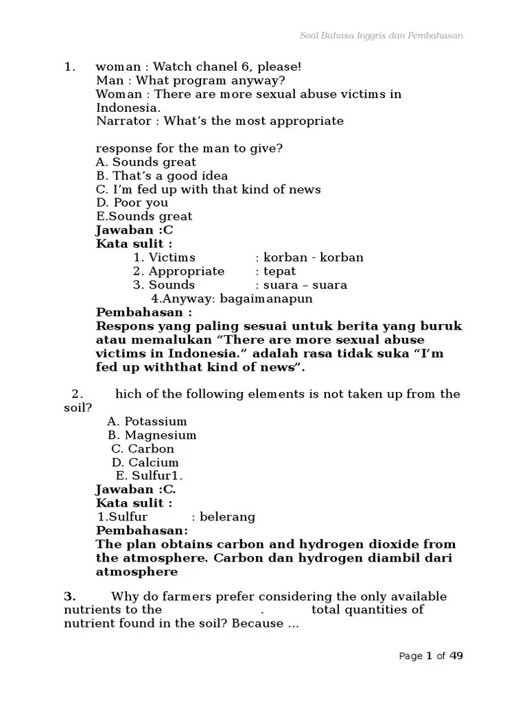 Soal Main Idea Bahasa Inggris Contoh Soal Bahasa Inggris Tentang Main Idea Beserta Jawabannya.