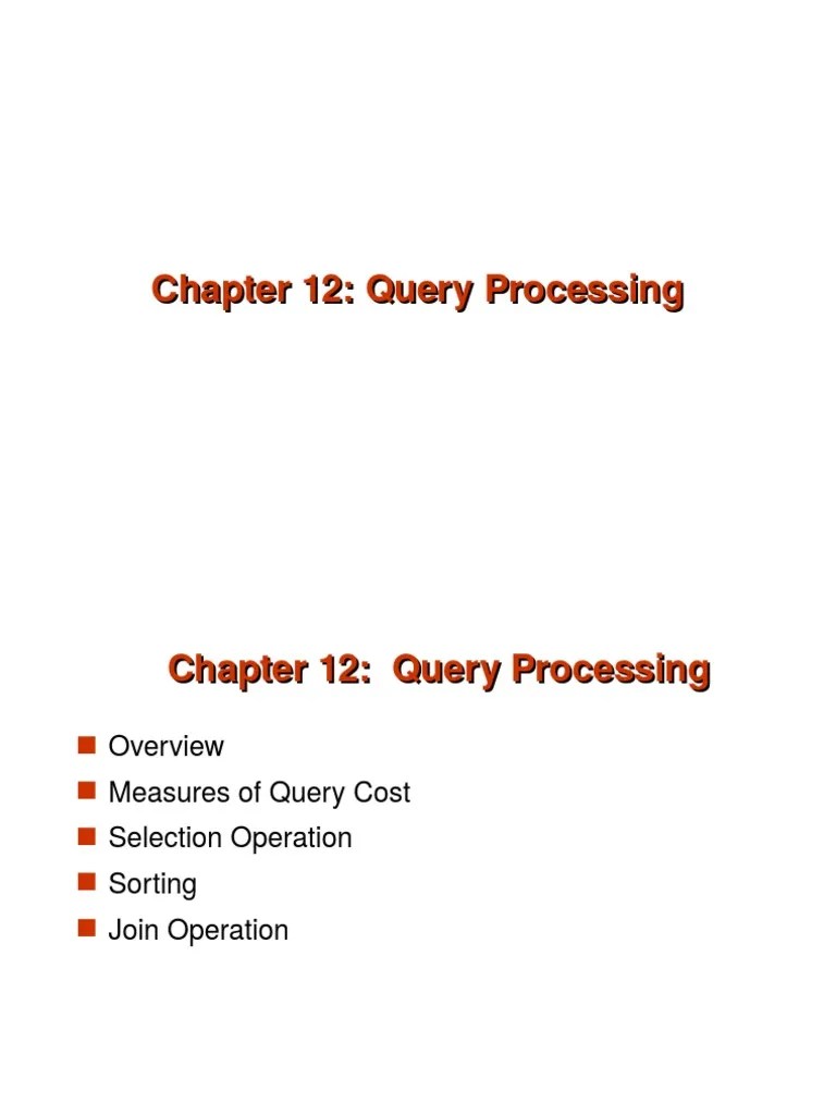 Ch12-Query Processing | PDF | Database Index | Applied Mathematics