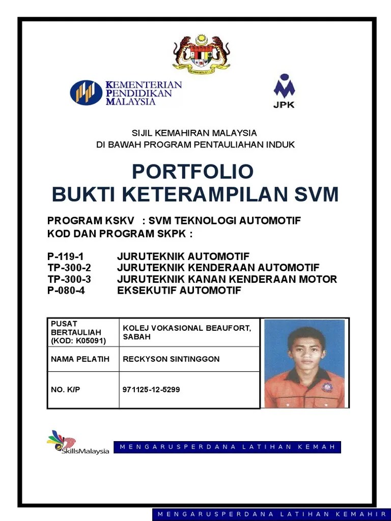Contoh penggabungan sp/sk melalui pendekatan mendatar dan menegak. Muka Depan Folio Pdf
