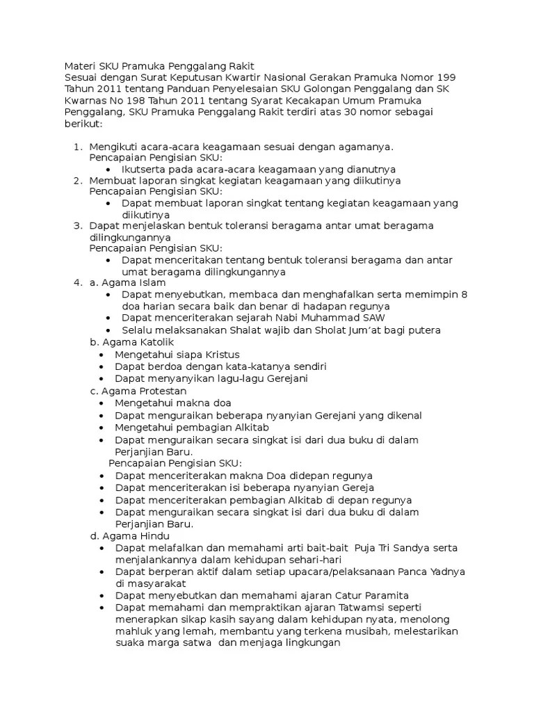 Kunci Jawaban Sku Penggalang Ramu 1 Sampai 30 Info Wisata Hits