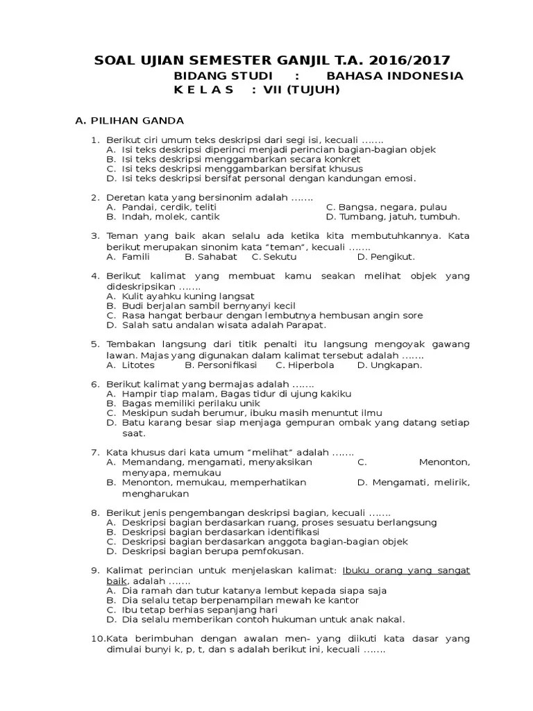 Kalimat berikut yang tidak menggunakan kata sambung penanda urutan waktu adalah …. Contoh Soal Cerita Fantasi Pilihan Ganda Dan Jawabannya Rasanya