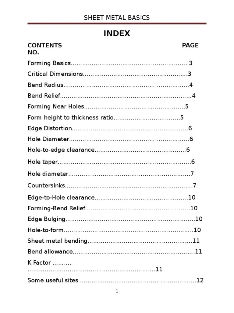Sheet Metal Basics | PDF | Sheet Metal | Industrial Processes