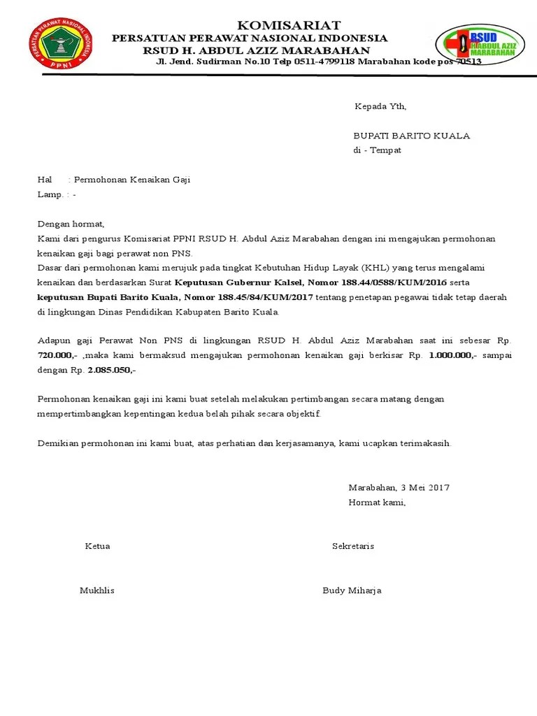 80%(5)80% found this document useful (5 votes). Contoh Surat Permohonan Kenaikan Gaji Untuk Semua Karyawan - Berbagi Contoh Surat