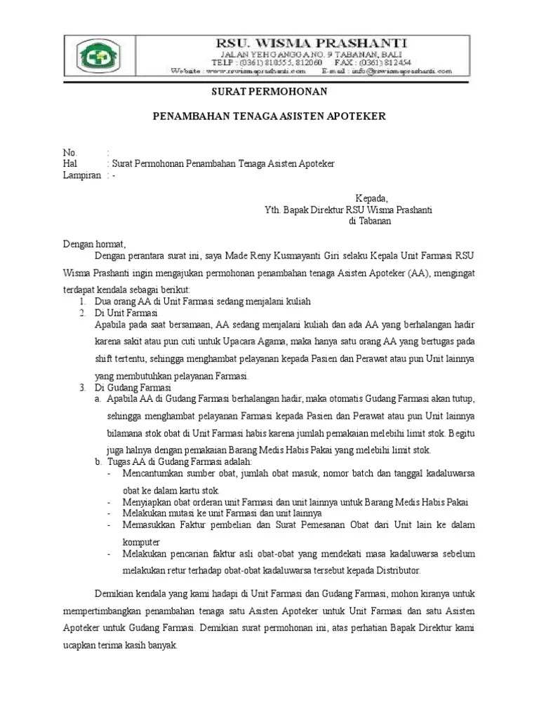The collection that consisting of chosen picture and the. 32 Contoh Surat Permohonan Penambahan Tenaga Kerja Format Surat