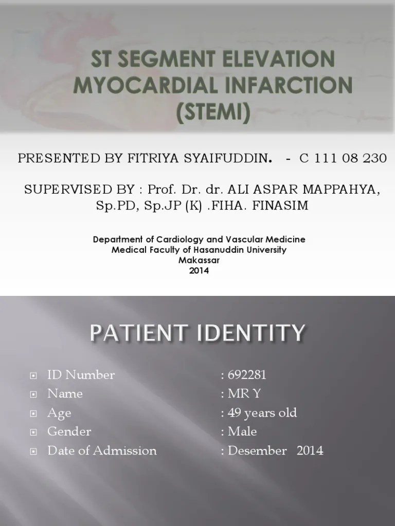 Management Of Acute Myocardial Infarction (STEMI) In A 49-Year-Old Male ...