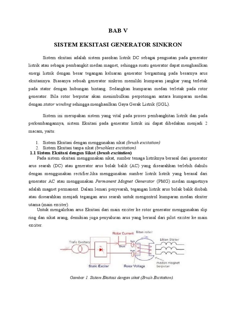 Sistem Eksitasi Generator Sinkron | PDF