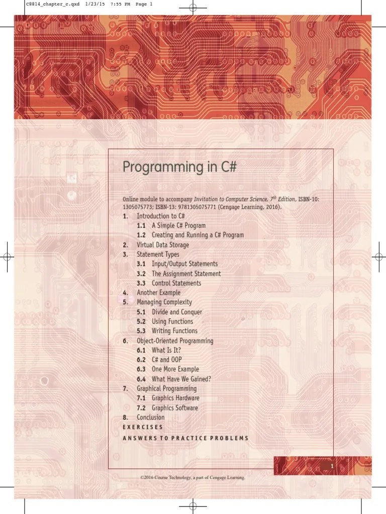 454683 | PDF | C Sharp (Programming Language) | C (Programming Language)