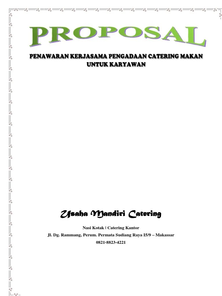 Contoh Proposal Catering Ke Sekolah Surat 31 Cute766